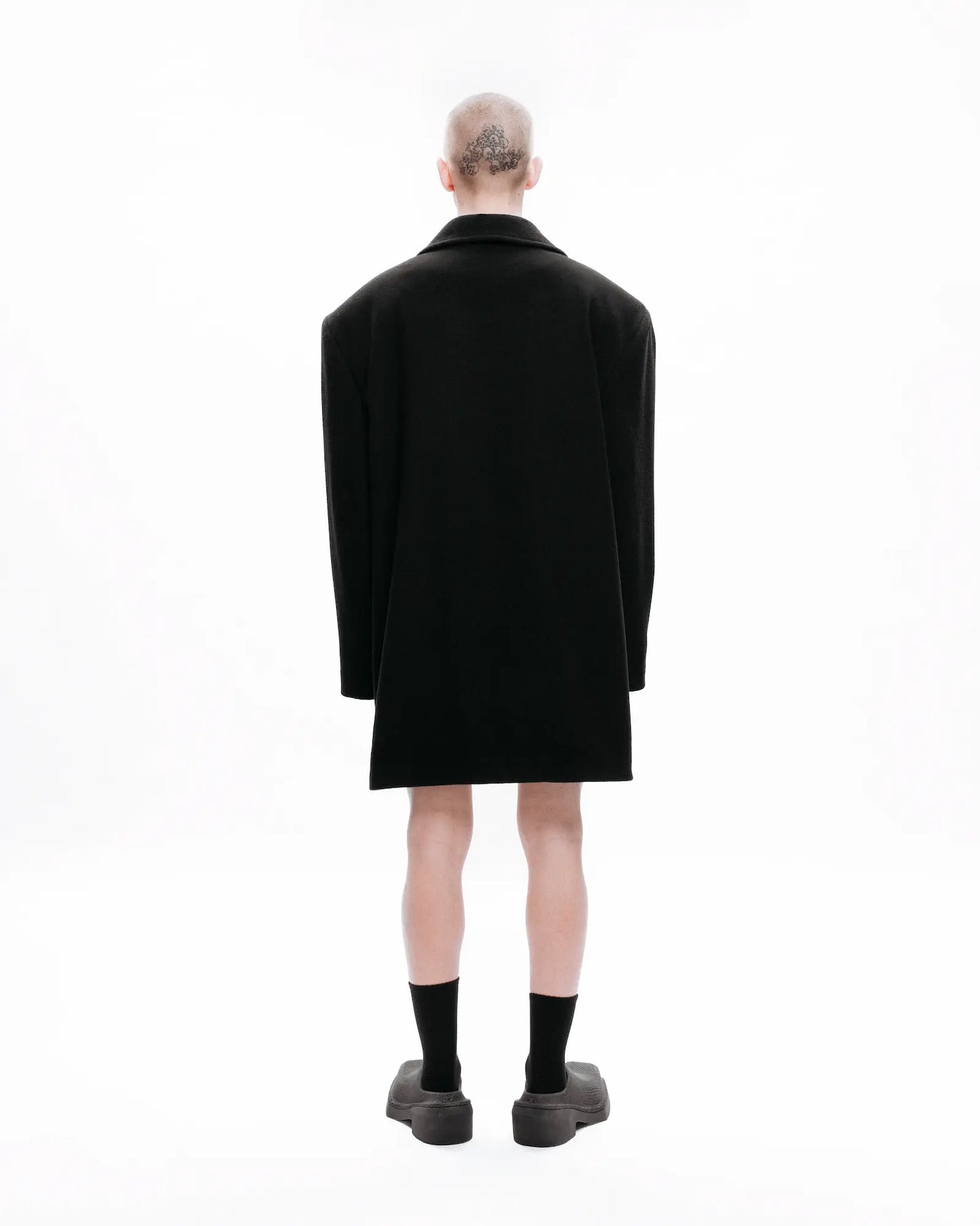 Cropped Dropped Shoulder Coat