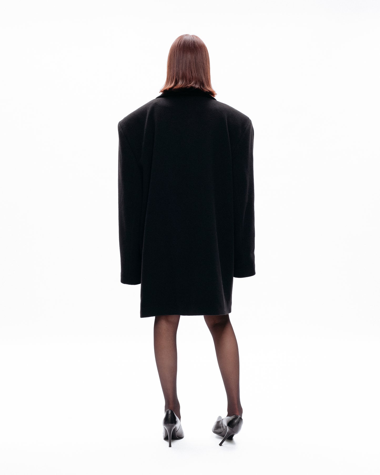 Cropped Dropped Shoulder Coat