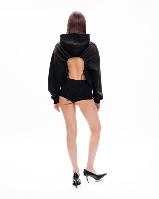 OPEN-BACK HOODIE